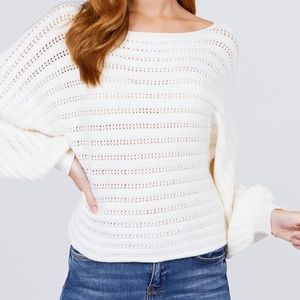 Classy Sweater Featuring Dolman Sleeve